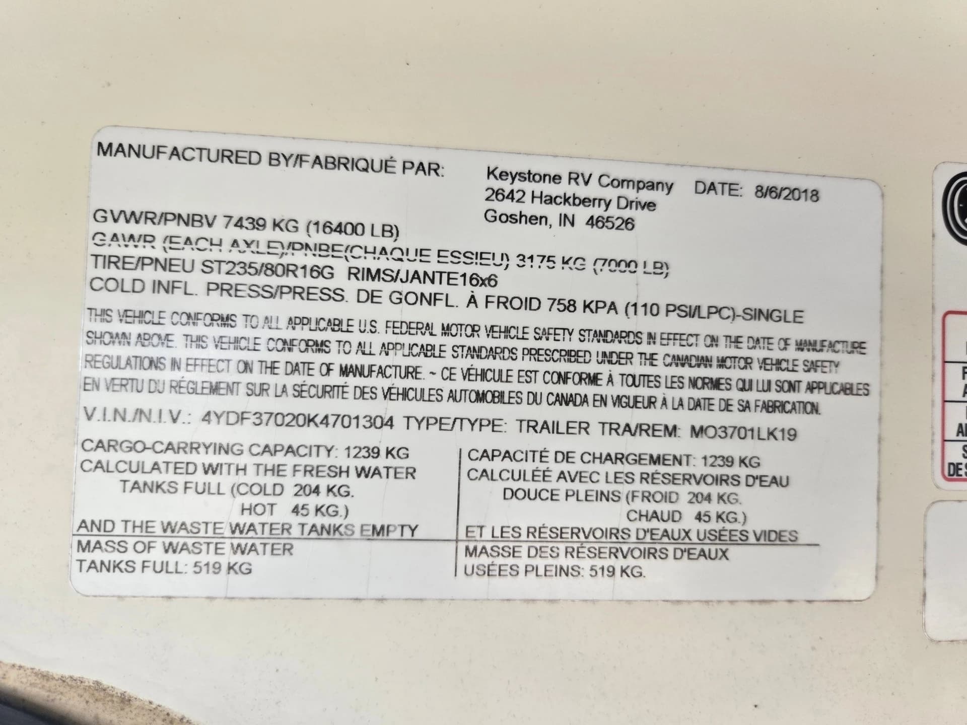 2019 Keystone Montana 3701LK — photo 14 of 14