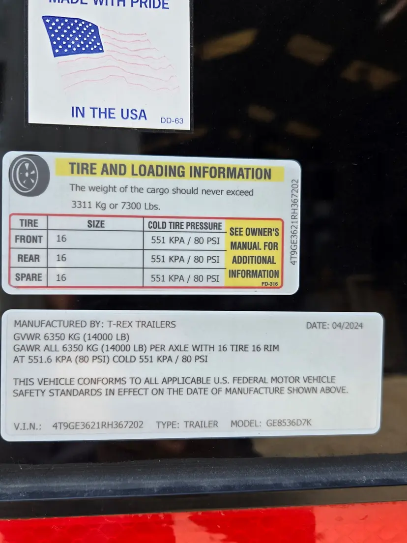 2024 T-rex GE8536D7K — photo 18 of 18